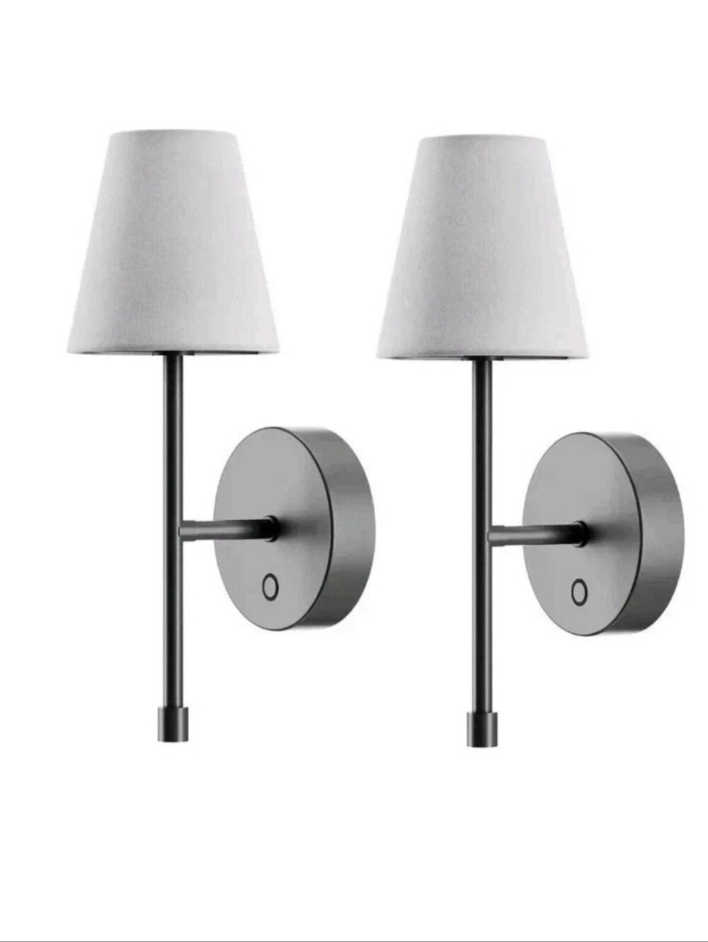 Globe Electric Rechargeable Wall Sconces Matte Black 2 Pack